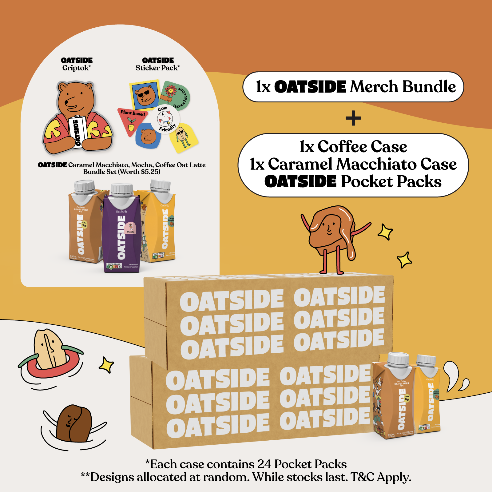 [Pre-Order] OATSIDE Coffee Buddy Bundle- Merchandise & 2 Coffee Pocket Pack Cases