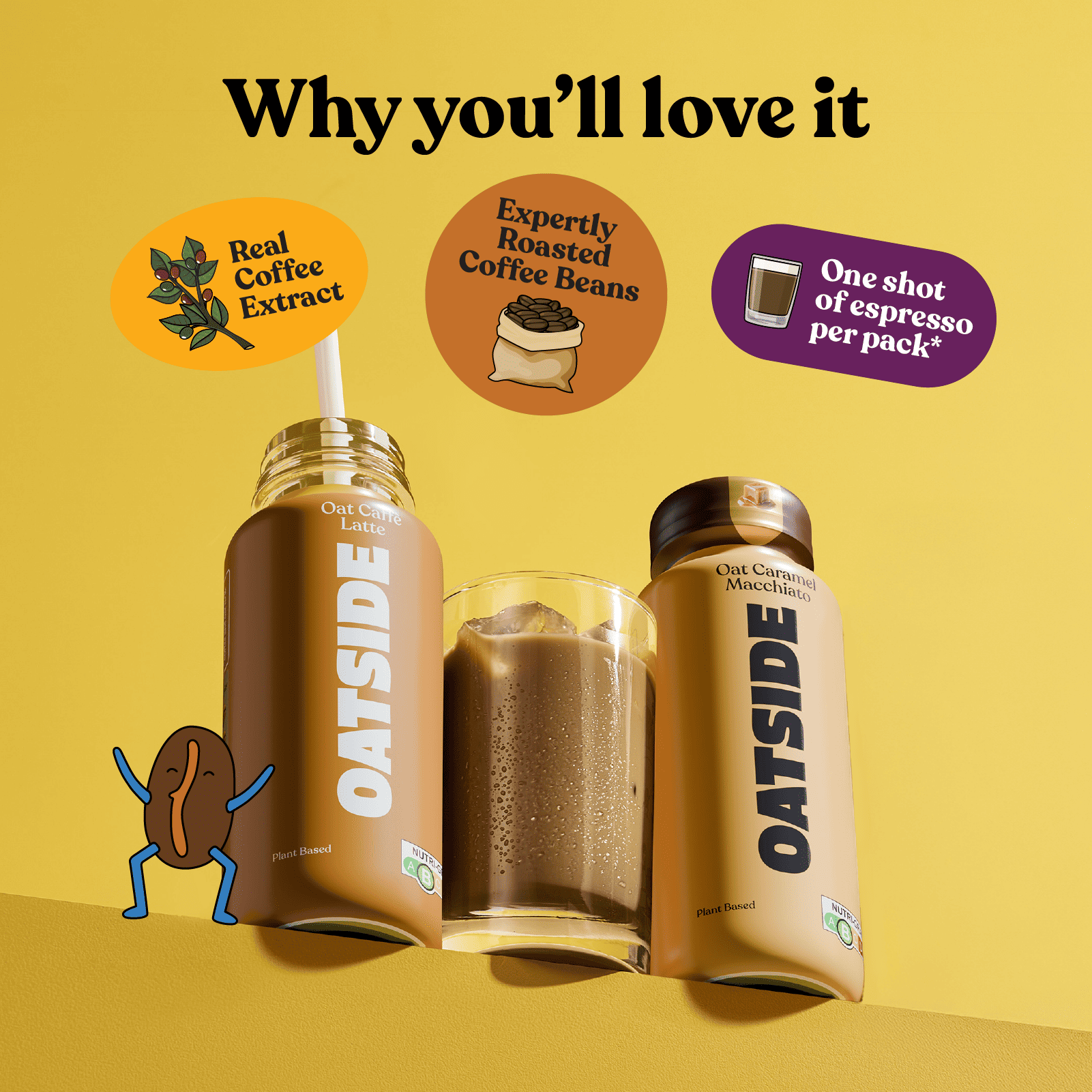 OATSIDE Coffee Latte Oat Milk 240ml x 24