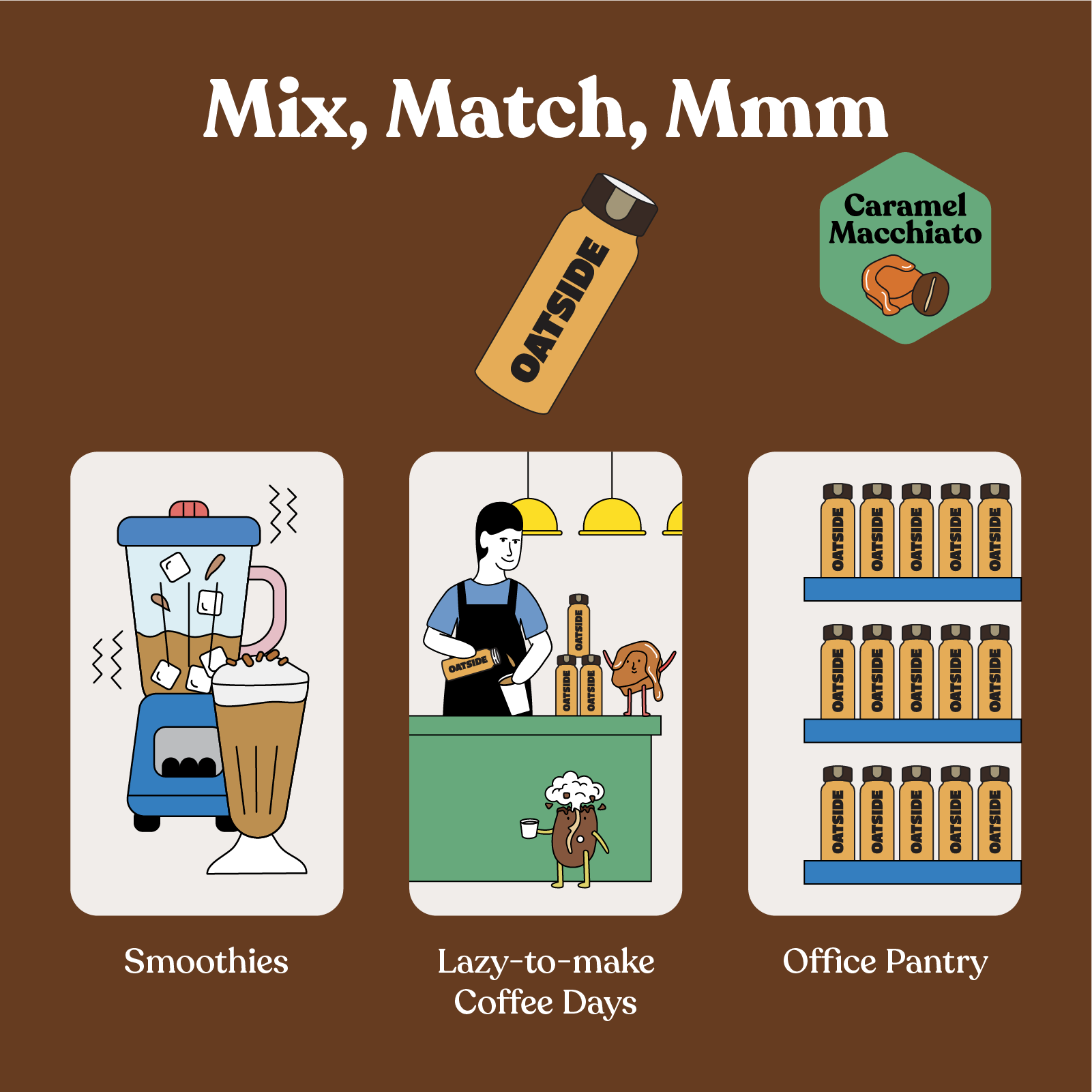 OATSIDE Caramel Macchiato Coffee Oat Milk 240ml x 24