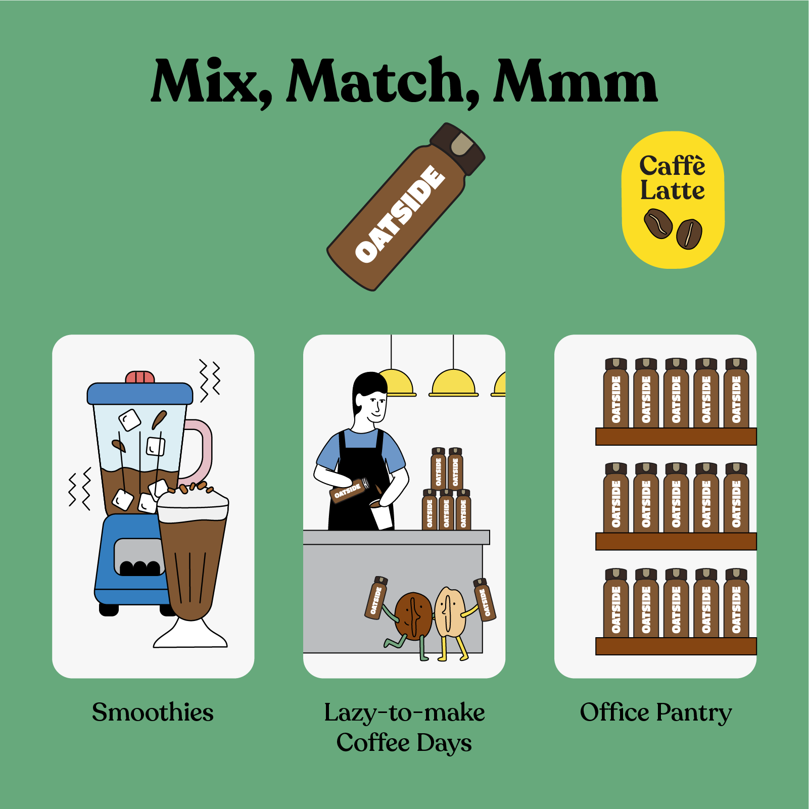 OATSIDE Coffee Latte Oat Milk 240ml x 24