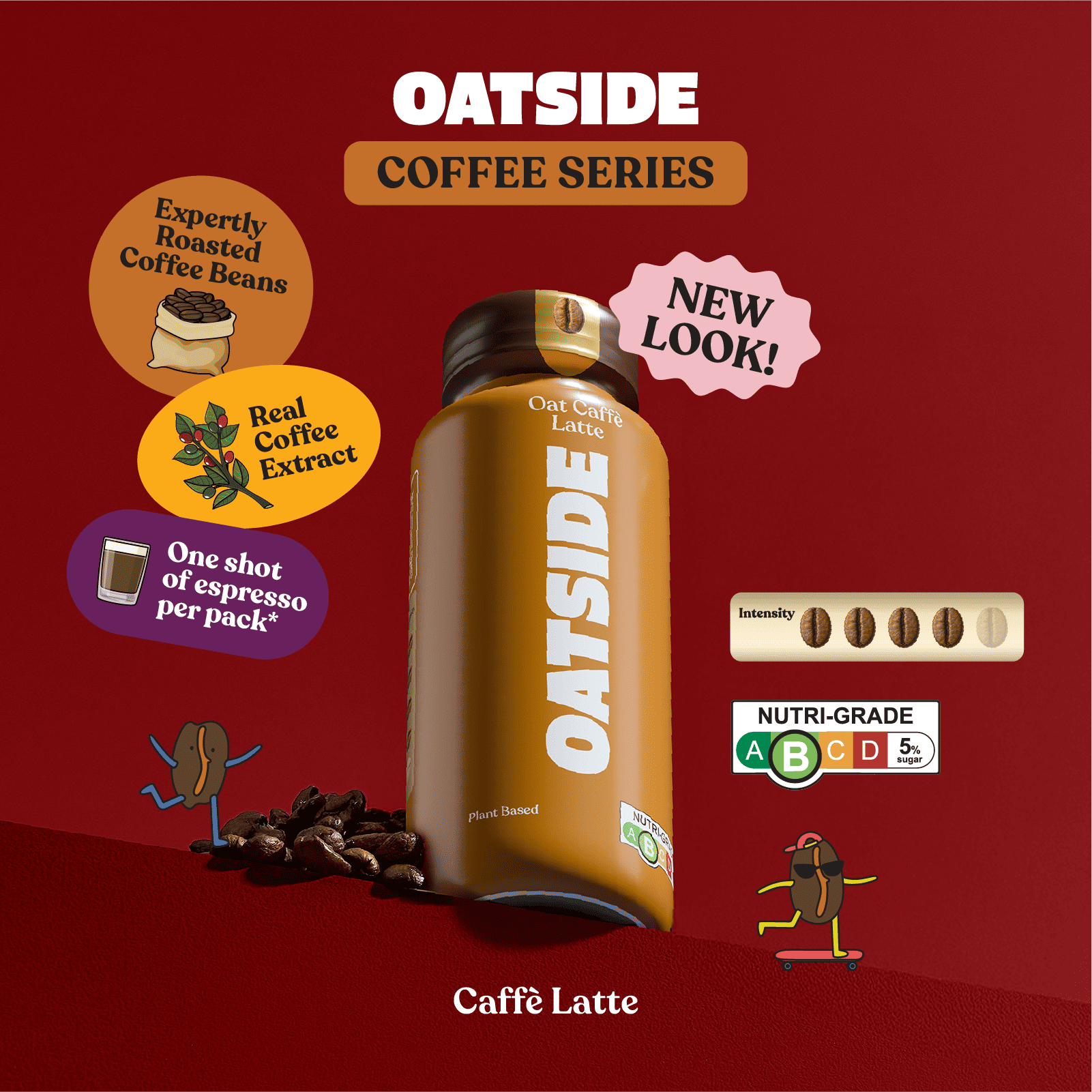 OATSIDE Coffee Latte Oat Milk 240ml x 24
