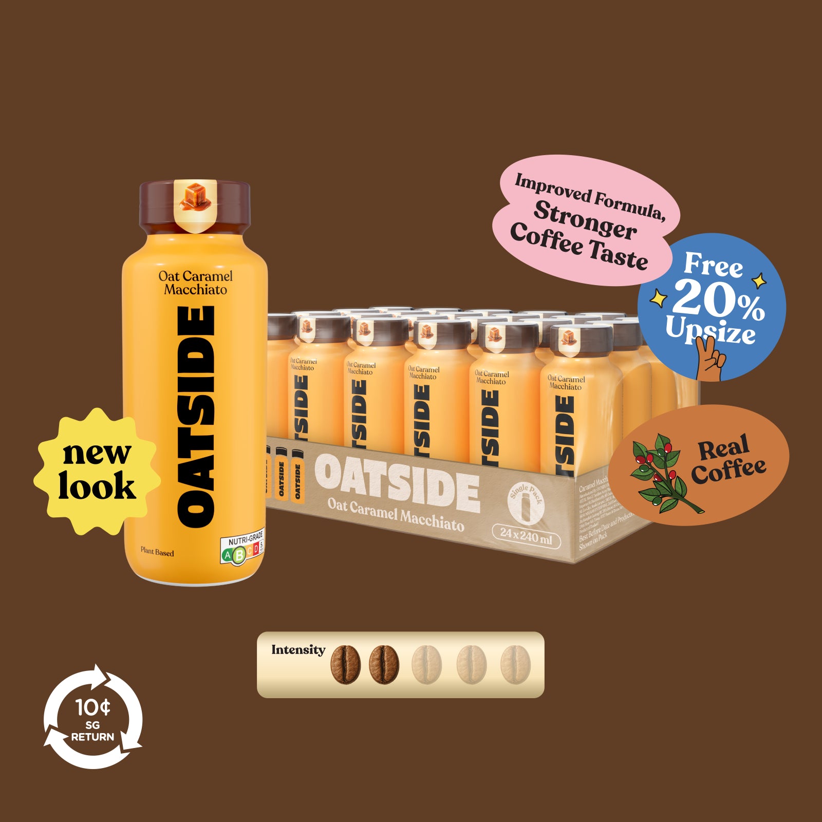 OATSIDE Caramel Macchiato Coffee Oat Milk 240ml x 24 (BCRS) (Exp: Jun 2027)