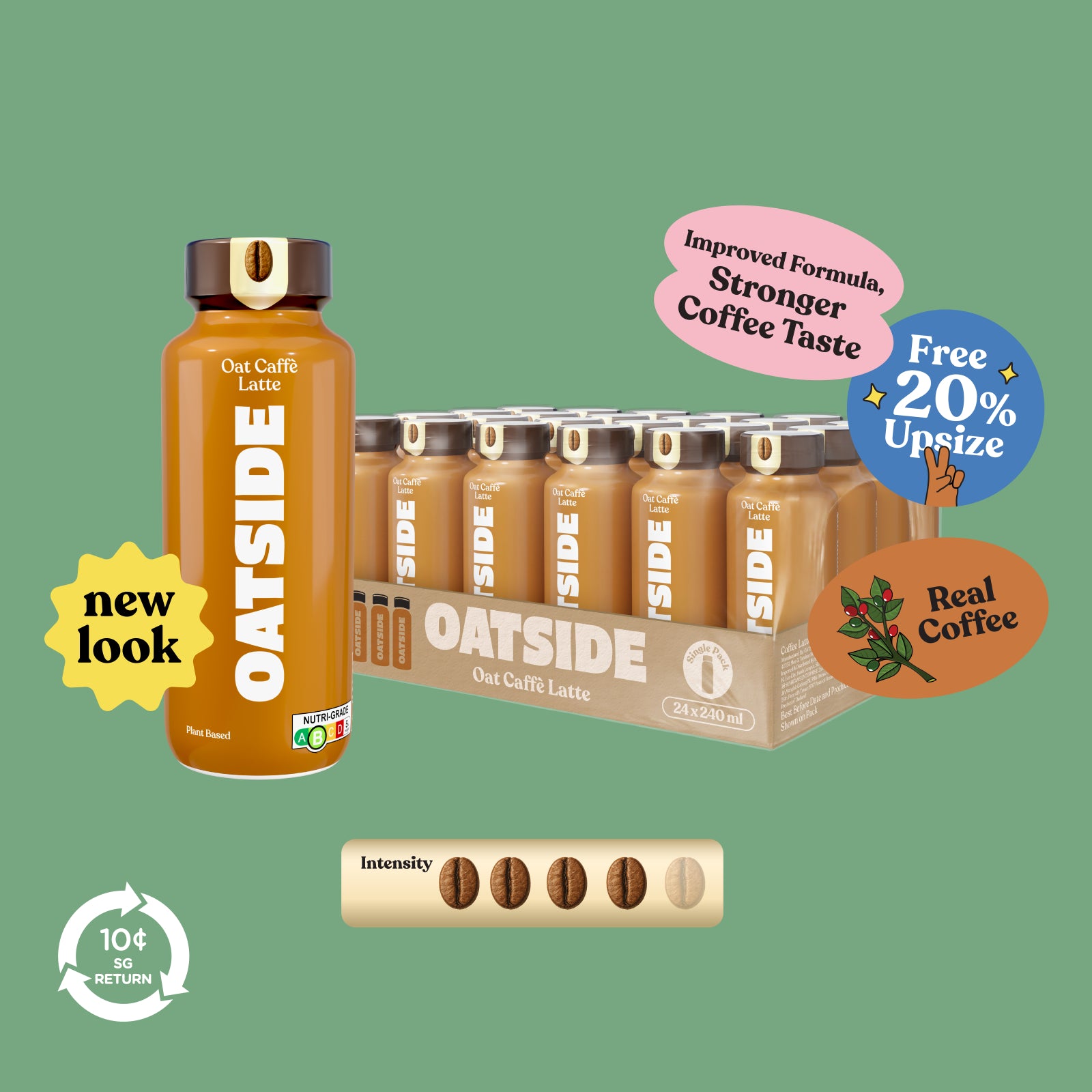 OATSIDE Coffee Latte Oat Milk 240ml x 24 (BCRS) (Exp: Feb 2027)