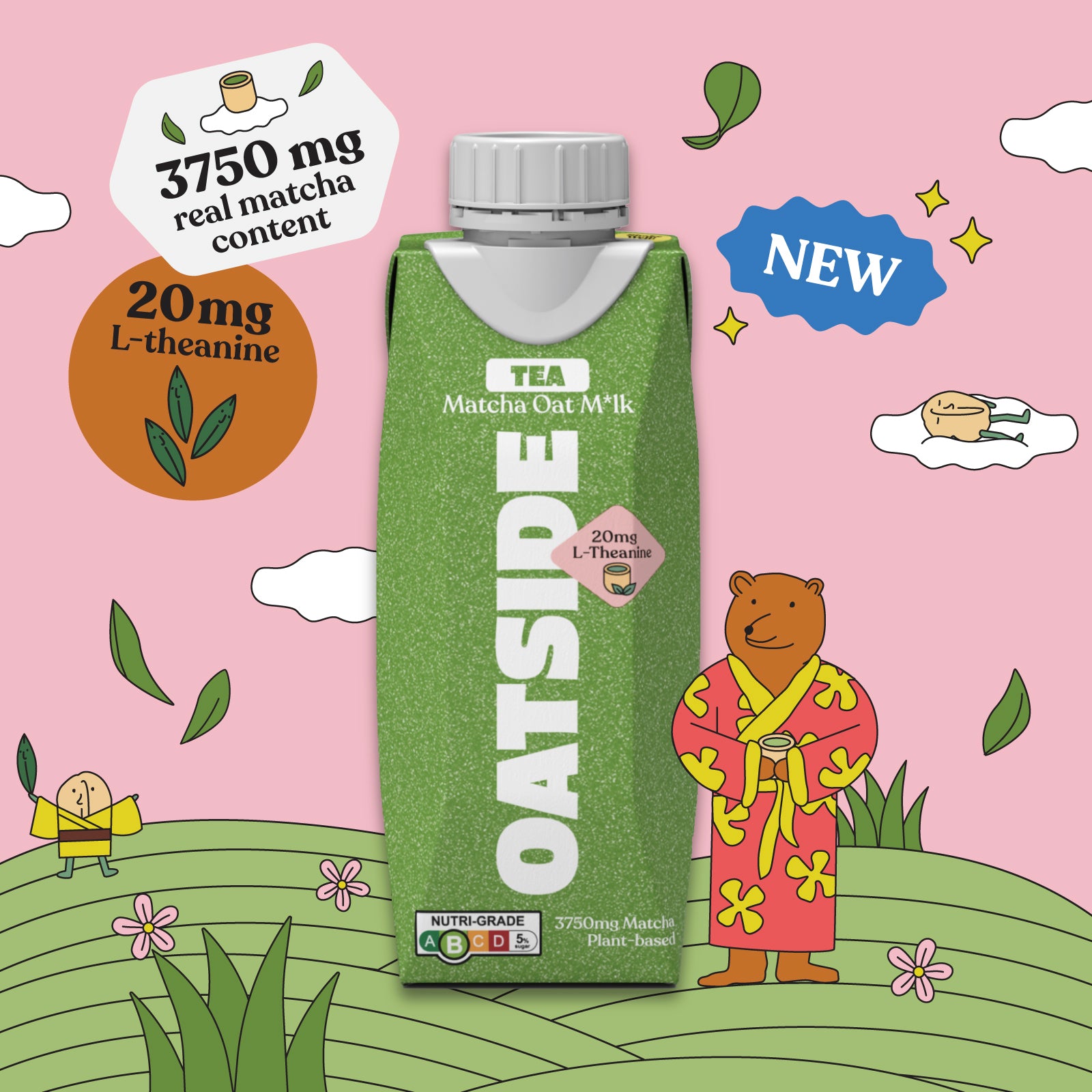 OATSIDE Matcha Oat Milk (24 x 250ml) (Exp: May 2026)