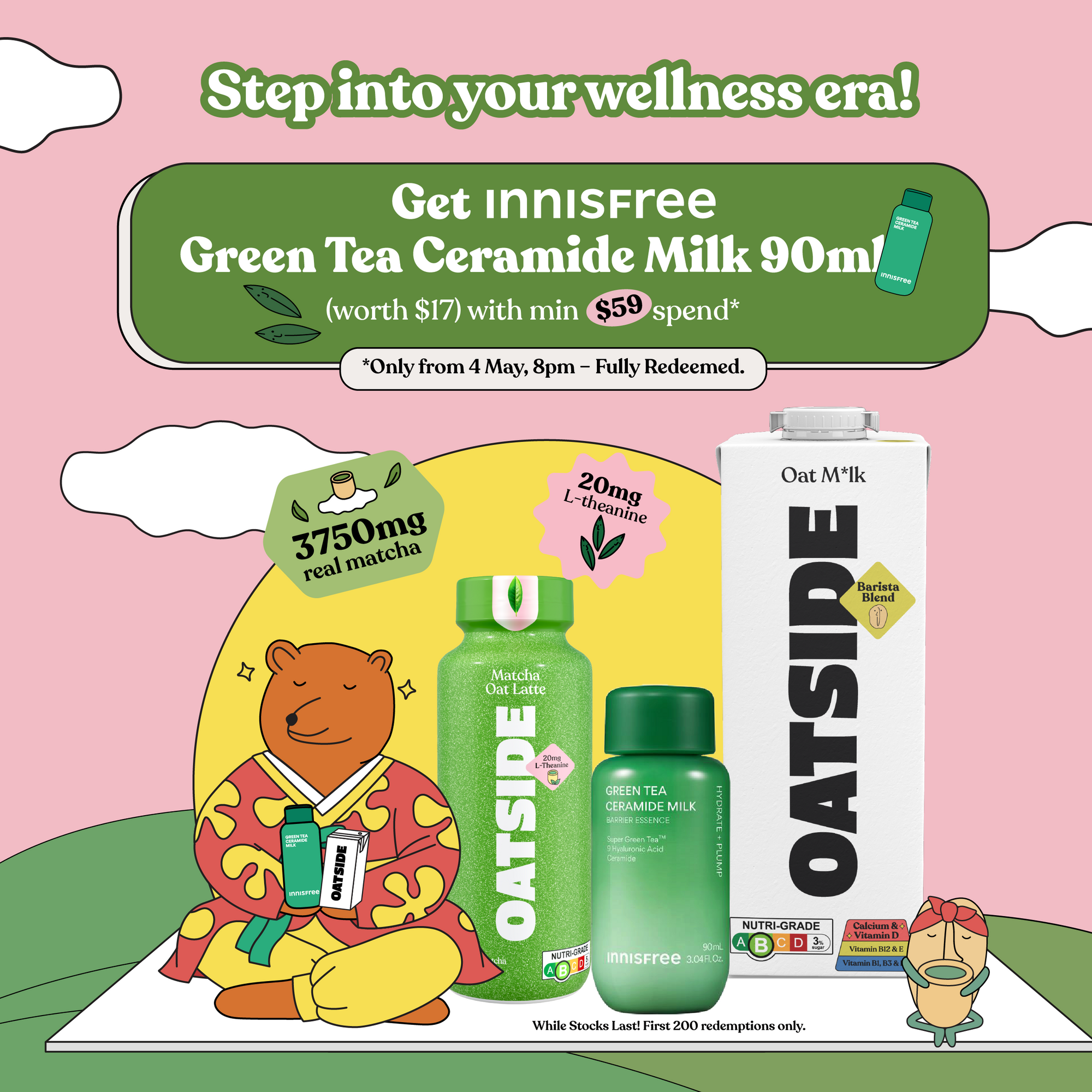 [GWP] Innisfree Green Tea Ceramide Milk 90ml - Hydrating Essence