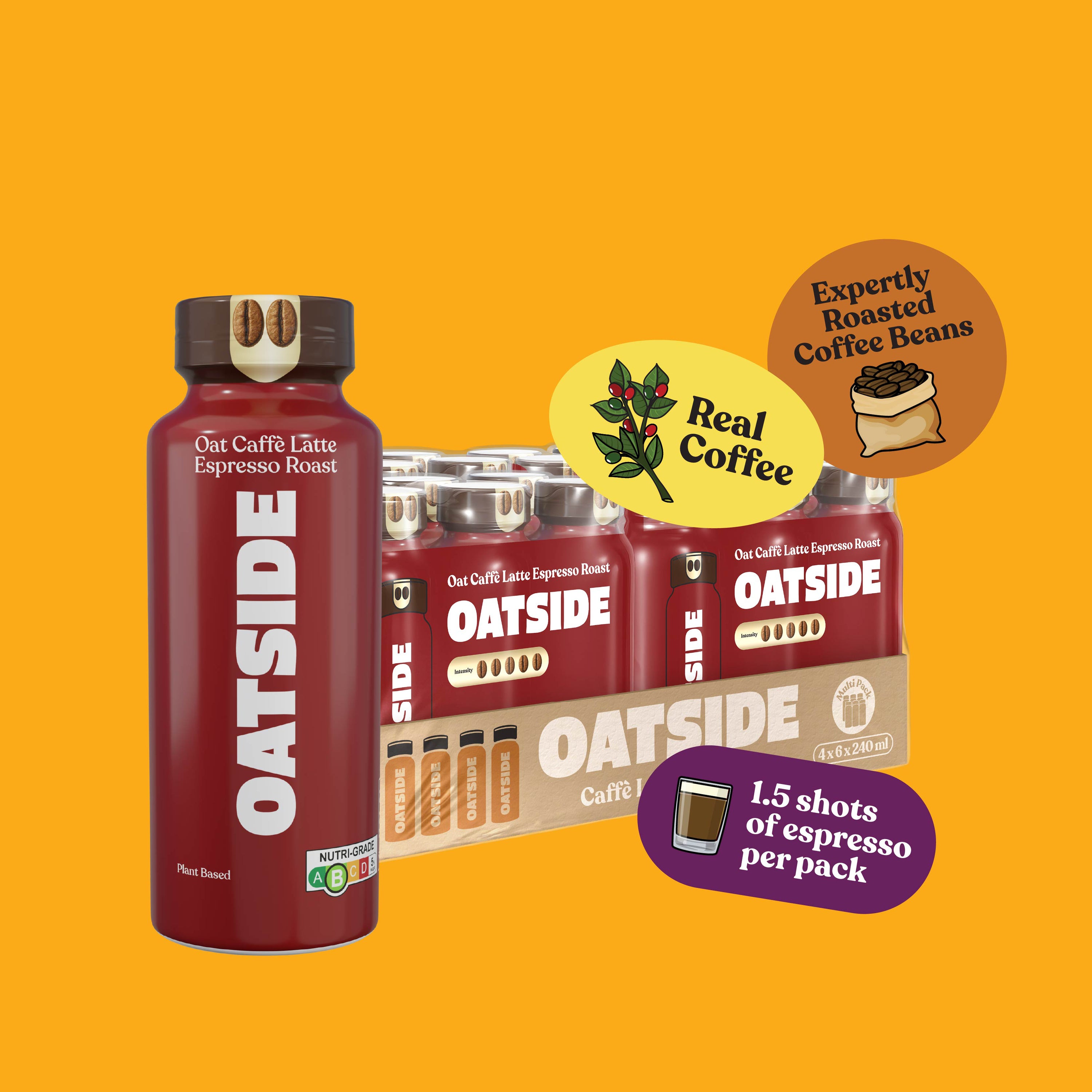 OATSIDE Espresso Roast Coffee Oat Milk 240ml x 24 (BCRS) (Exp: Jul 2027)