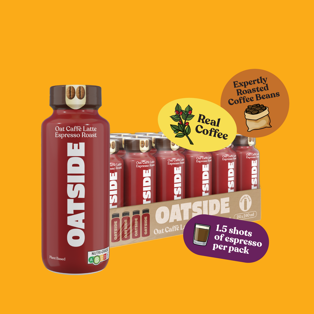 OATSIDE Espresso Roast Coffee Oat Milk 240ml x 24 (BCRS) (Exp: Jul 2027)