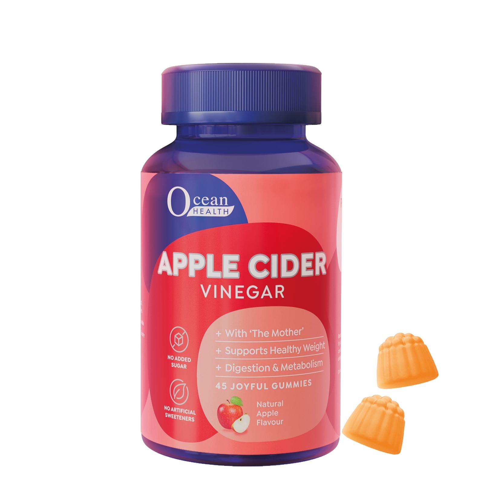 [GWP] Apple Cider Vinegar Gummies (45s)- Ocean Health (No Added Sugar) [Exp: May 2026]