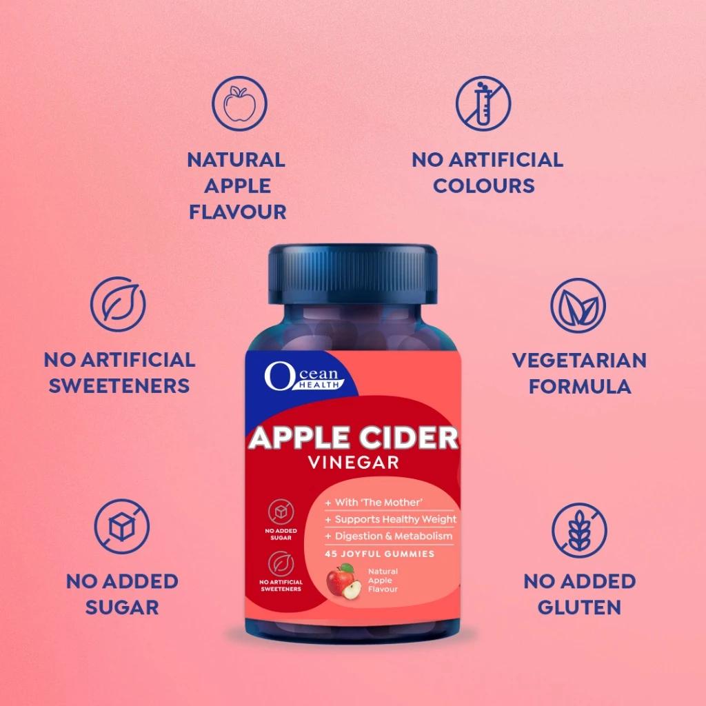 [GWP] Apple Cider Vinegar Gummies (45s)- Ocean Health (No Added Sugar) [Exp: May 2026]
