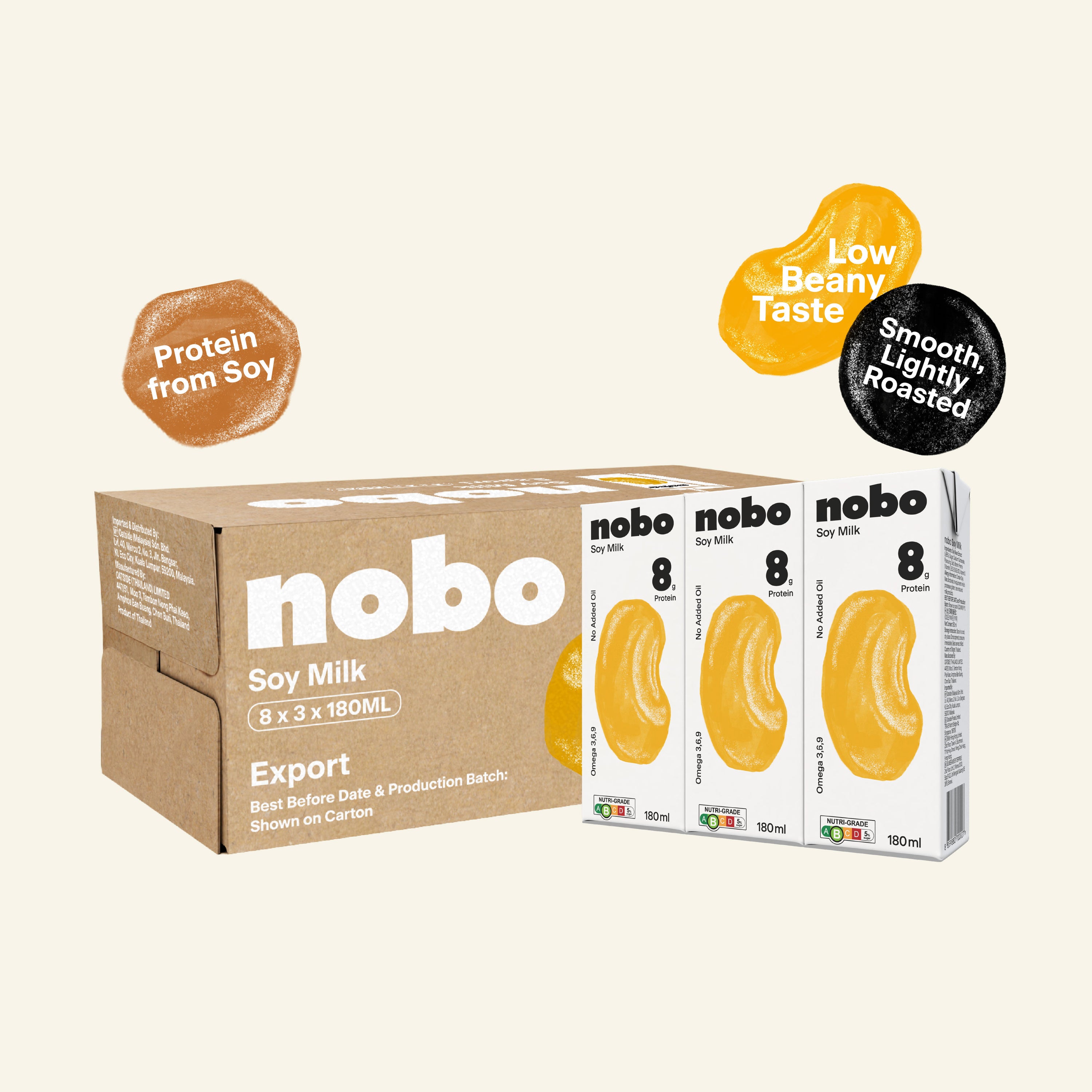 NOBO Soy Milk Original 180ml x 24