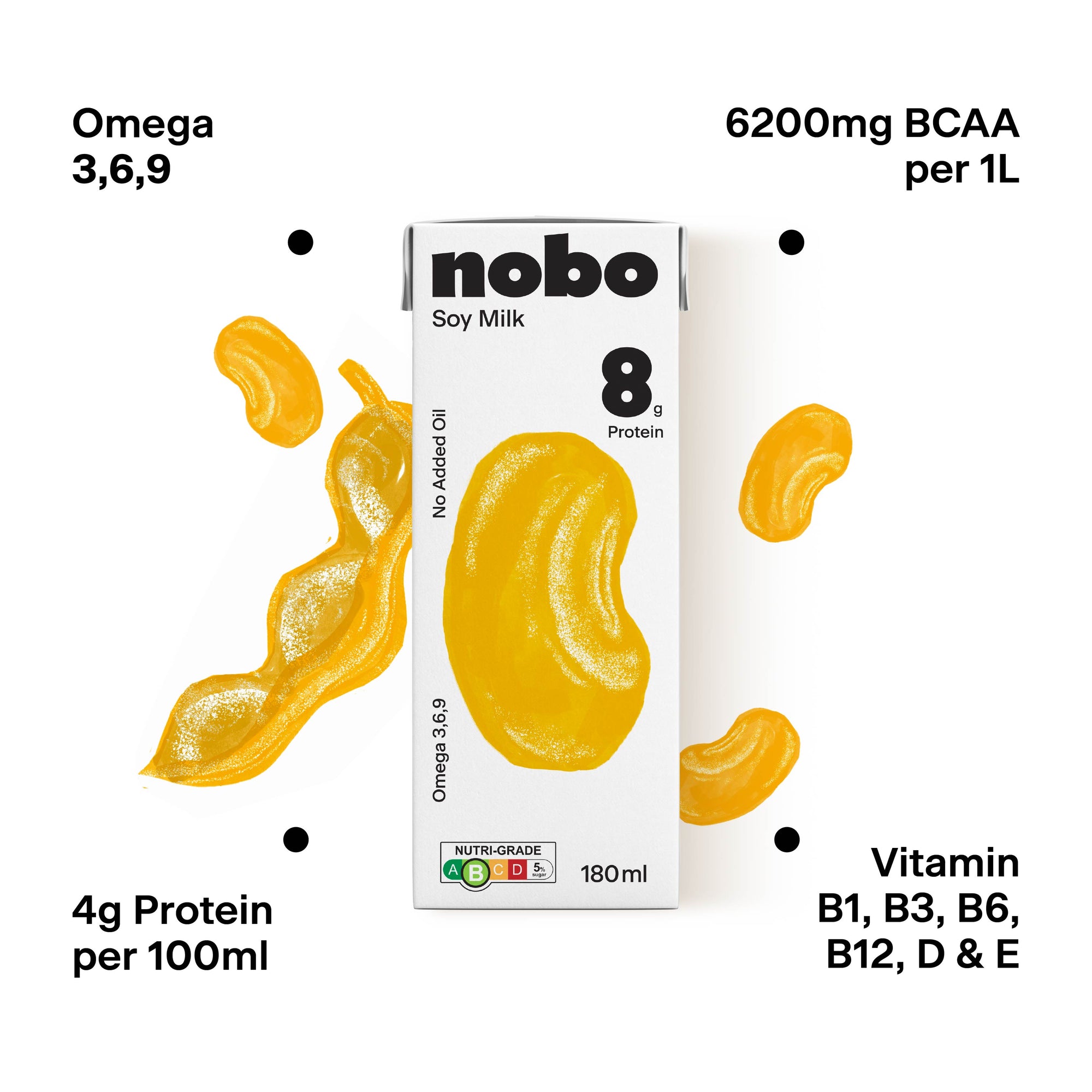 [Gift with Purchase] NOBO Soy Milk Original 180ml x 3