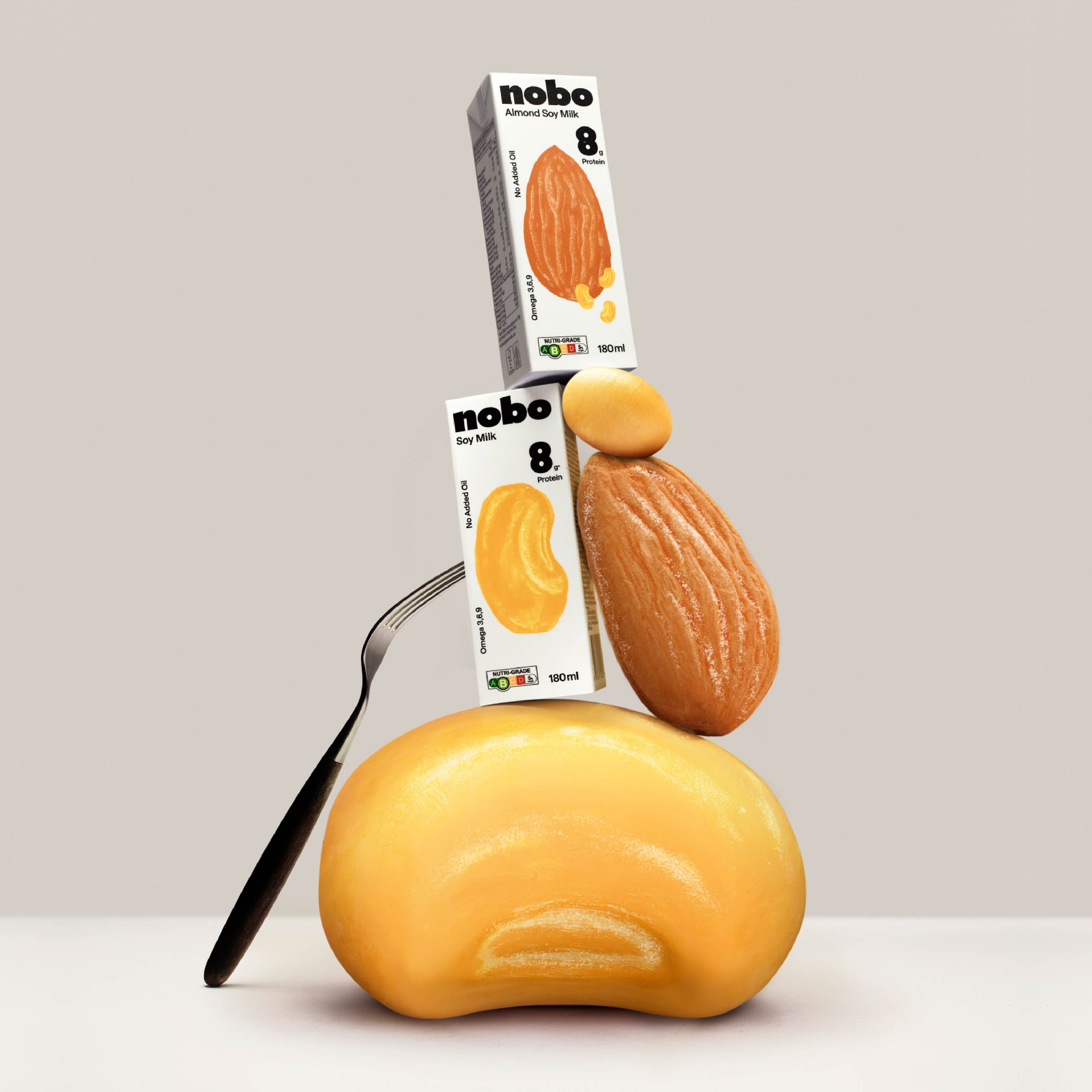 NOBO Almond Soy Milk Original 180ml x 24