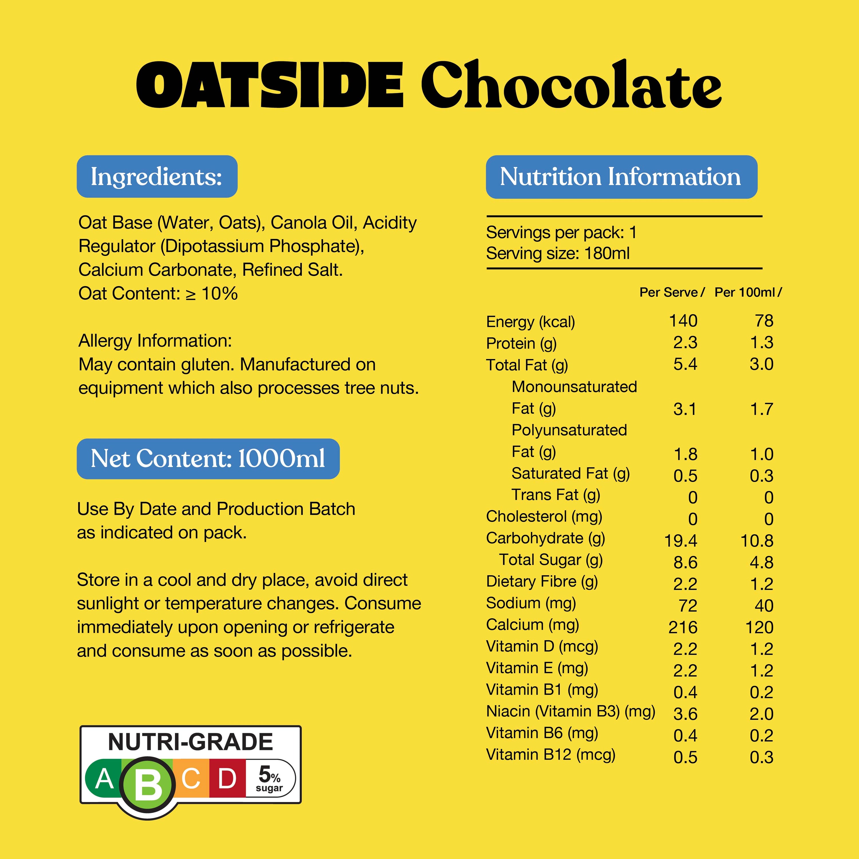 Chocolate Pocket Packs with Straw (24 x 180ml) Subscription