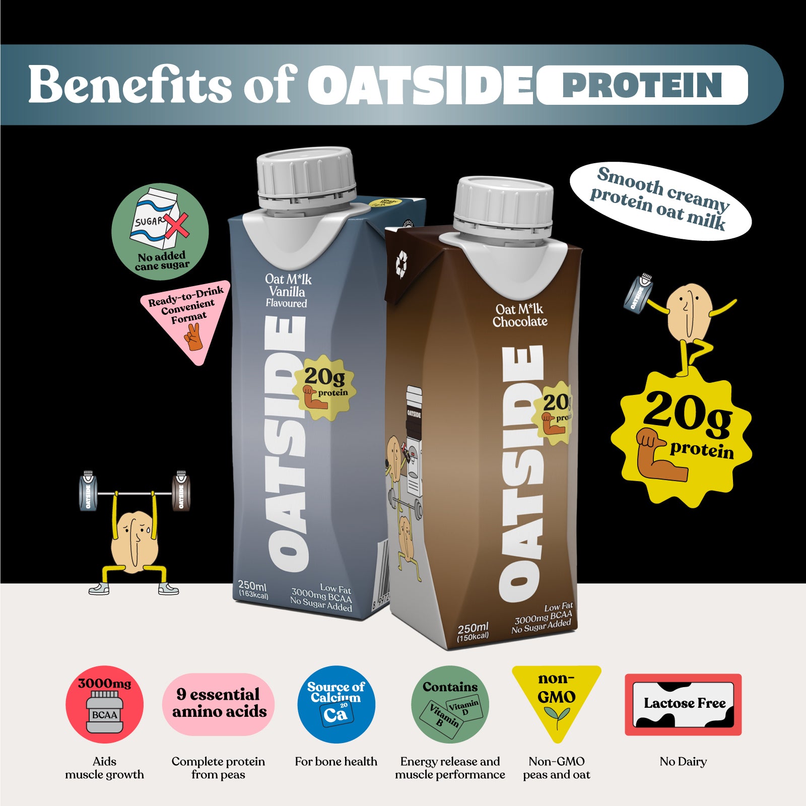 OATSIDE Chocolate Protein Oat Milk Drink 250ml x 24